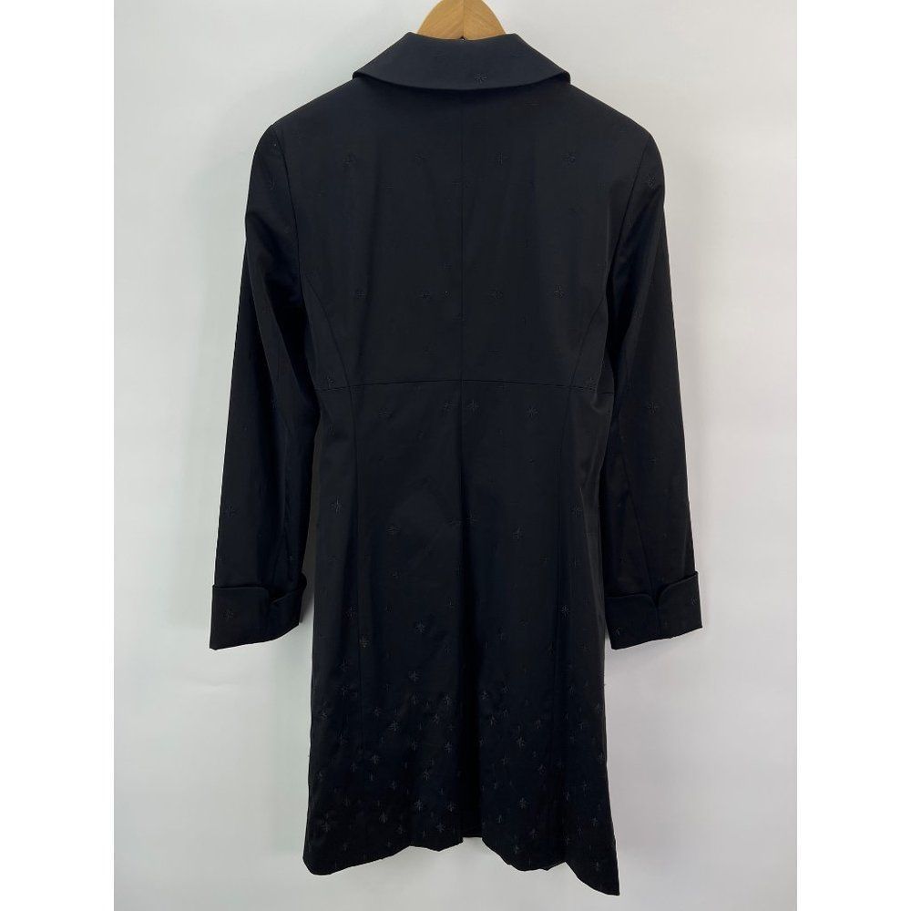 Enzo Angiolini sz M Black Atomic Starburst Long Coat - Picture 4 of 7